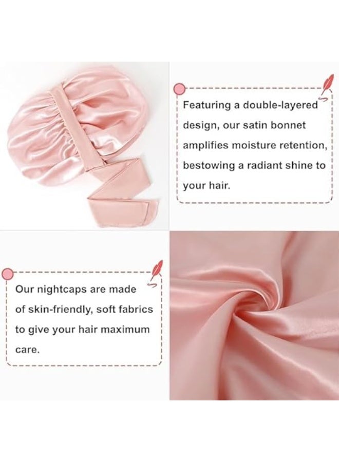 Silk Bonnet for Sleeping, Satin Hair Bonnet for Curly and Natural Hair Protection, Adjustable Elastic Band for Women and Men, Chemo Patients - Image 3